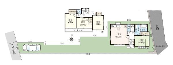 横浜市泉区上飯田町の中古一戸建の間取り