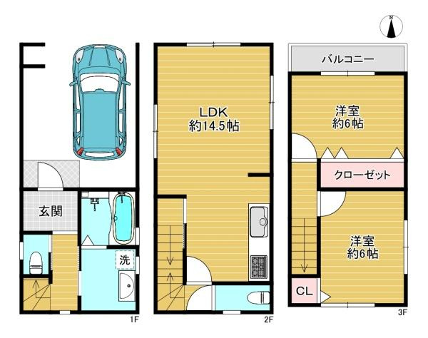 【間取り】 | 大阪市生野区勝山北5丁目　新築戸建