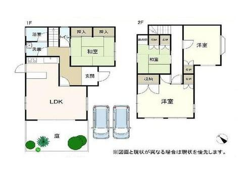 岩出市中島　中古戸建の間取り