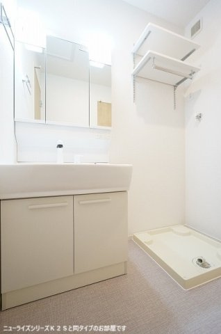 ミミエデン筑後の洗面所|コンパクトで使いやすい洗面所