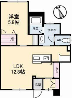 【間取り】 | フレグランス島田B棟