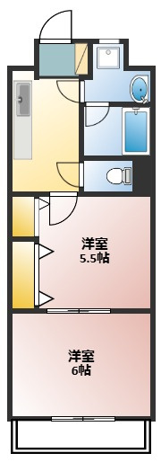 【間取り】 | ドエリング東戸塚 | 使い勝手の良い2Kの間取り！