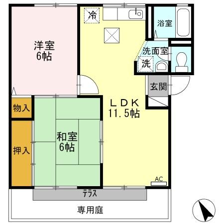 プレジール小野　E棟の間取り