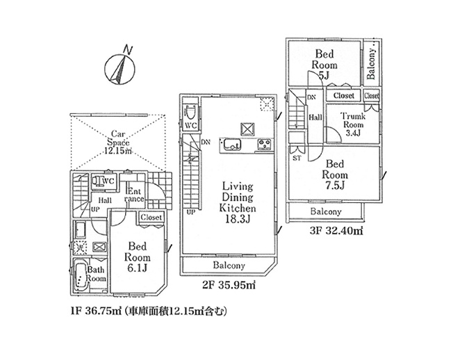 【間取り】 | 志木市本町3丁目　中古一戸建住宅　(丸井志木店) | 南角地×閑静な住宅街に佇む、令和3年7月築の中古戸建。陽当たり・通風良好な快適な住まい。