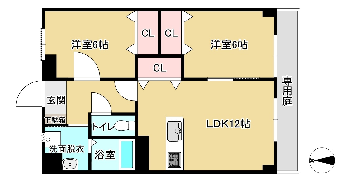 プレイン野里の間取り
