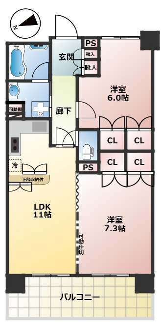 ワイズユウラク入間の間取り