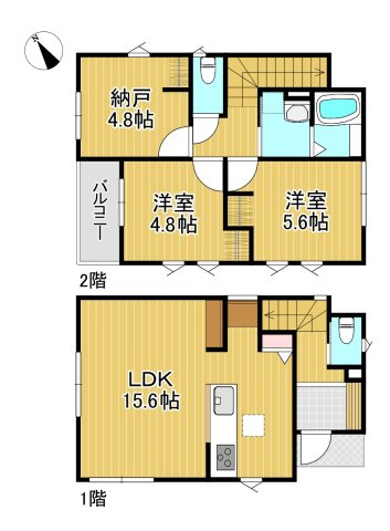 越谷市大泊新築戸建ての間取り
