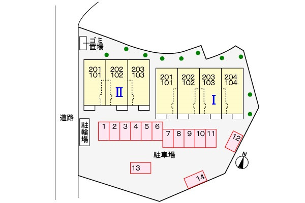 エスポワール山の街Ⅰの区画図