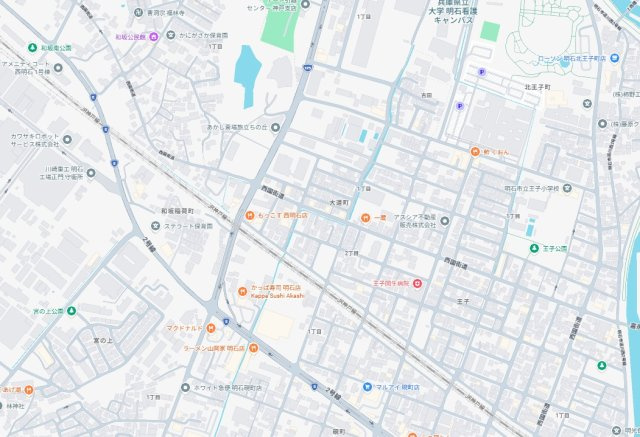 明石市大道町　第1期　売土地の地図