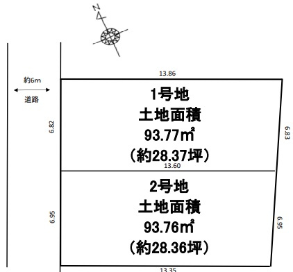 明石市大道町　第1期　売土地の区画図|全2区画