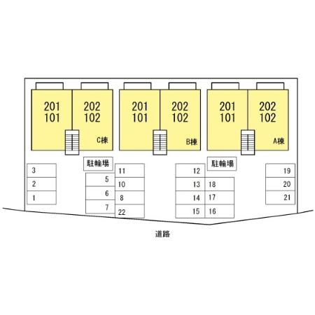 SUNRISEスミダ　B棟の区画図