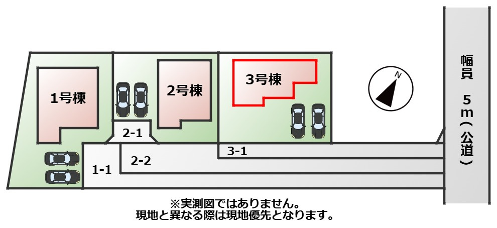 ワイウッドコート宇都宮市宝木本町第2期　3号棟の区画図|【全3棟】各号棟の詳細については、お気軽にお問い合わせください♪