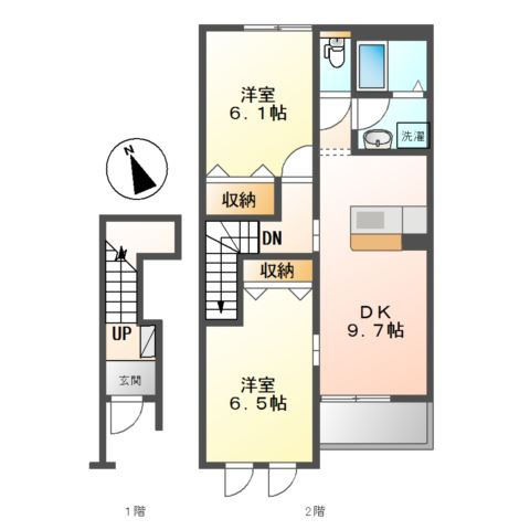 ワイワイ・ハウス杉木田の間取り