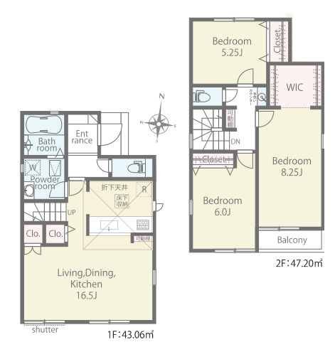 【間取り】 | 福岡市南区寺塚2丁目1期　3号棟（全3棟）【仲介手数料無料・0円】 | 平日、土日祝日もお好きな日時にご見学可能です。お気軽にお問合せ下さい。