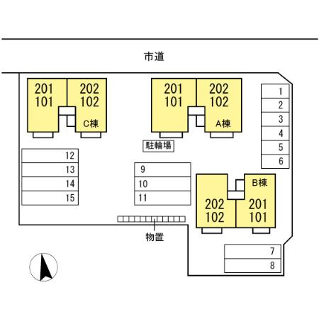 シャトーエレガン　Ａの区画図
