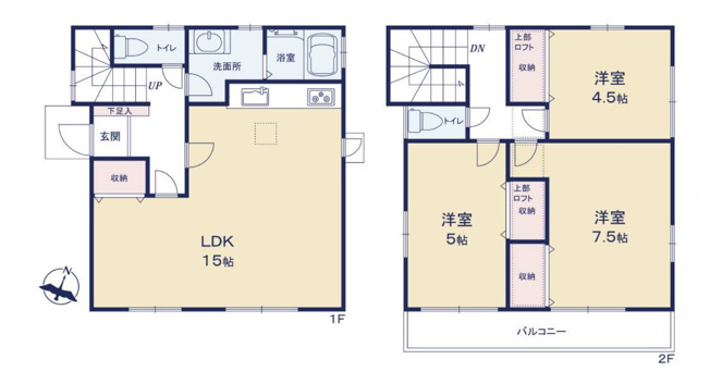 【間取り】 | 鶴ヶ島市脚折　中古戸建
