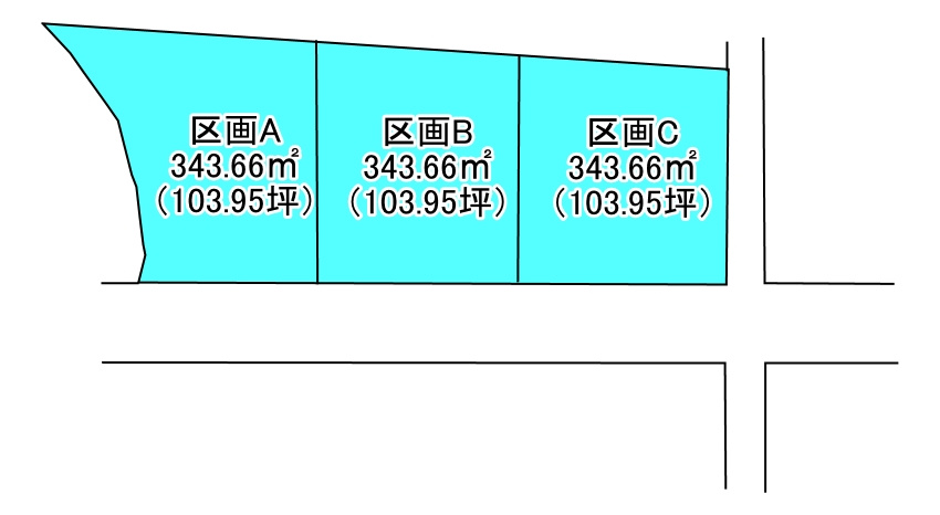 宇高町２丁目　３区画の土地図