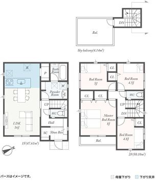 【間取り】 | 厚木市金田　新築分譲住宅　全3棟