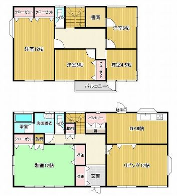 筑西市みどり町1丁目の間取り