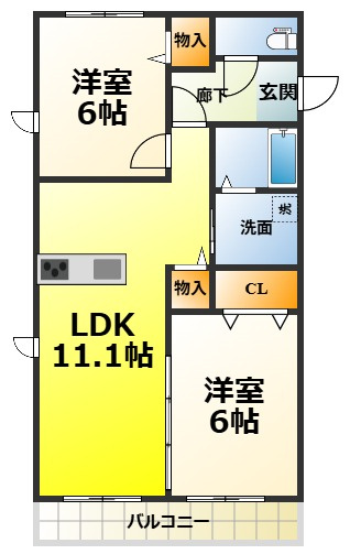 Primroseの間取り