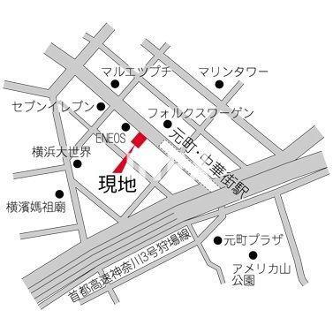 横浜市中区山下町の賃貸マンションの地図