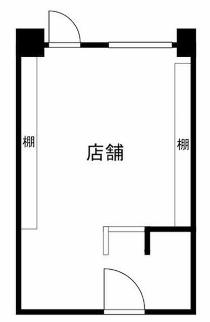 大阪市北区野崎町の店舗一部の間取り