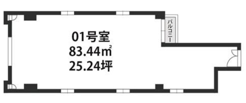 大阪市中央区南久宝寺町２丁目の店舗事務所の間取り