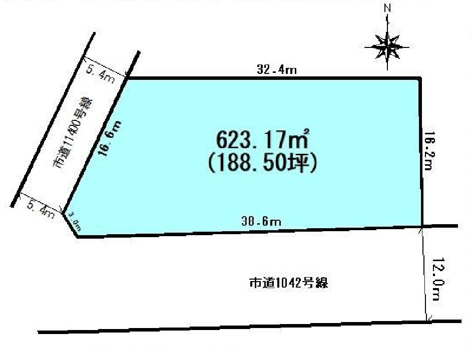 栃木市樋ノ口　売土地　188.51坪