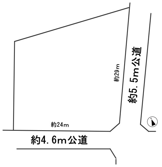 ６６５５５　羽島郡笠松町江川土地の区画図