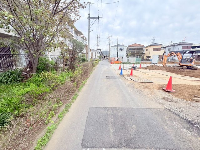 川越市南大塚3丁目　建築条件なし売地　西武新宿線『南大塚駅』徒歩8分　【大東東小学区】の前面道路含む現地写真