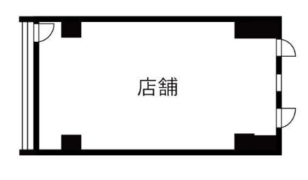 大阪市中央区宗右衛門町の店舗事務所の間取り