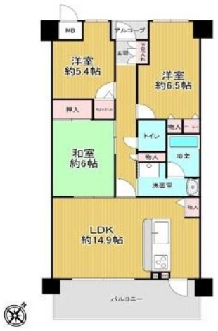【間取り】 | ダイアパレス甲子園
