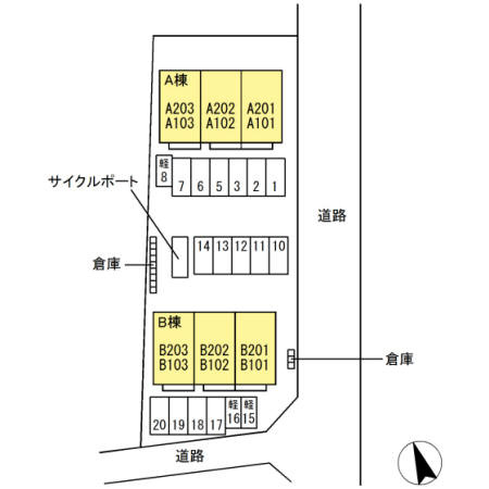 アールグレイAの区画図