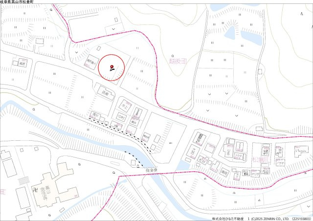 2026/2/1価格変更　土地　高山市松倉町　700万の地図