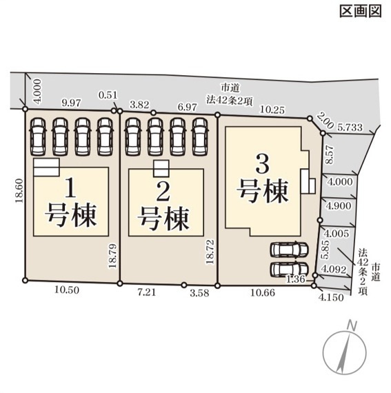 リーブルガーデン熊本市東区長嶺東第六の区画図