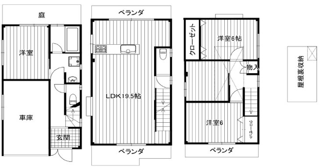 【間取り】 | 八尾市本町3丁目戸建　八尾小学校区　近鉄八尾駅