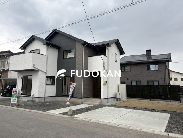 東根市羽入東【新築建売】の外観|現地外観写真。ご予約受付中！