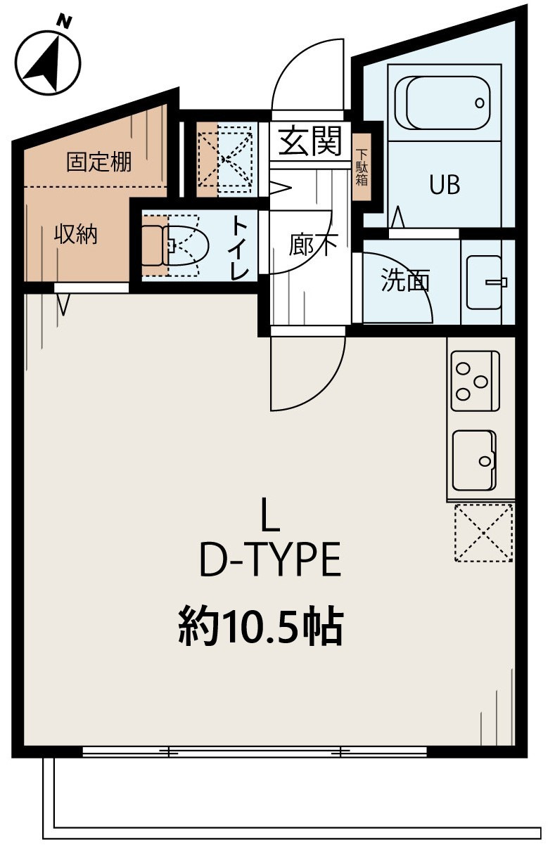 東が丘ガーデンズ　築浅　デザイナーズ　オートロックの間取り