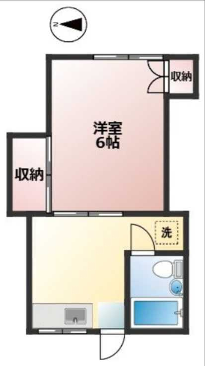 コーポ秋元　室内洗濯機置き場　女性限定　学生おすすめの間取り