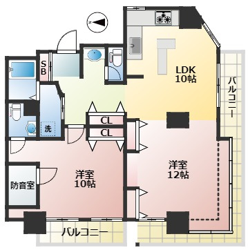 パインヒルガーデン　防音室付き　楽器相談可　オートロックの間取り