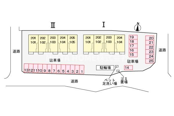 ベル・エクラⅠの区画図
