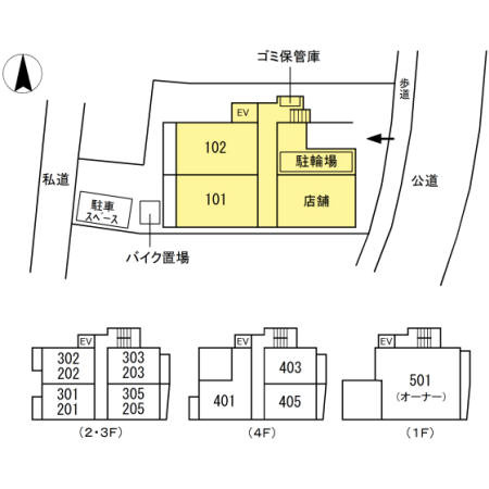 ラピス曳舟の区画図