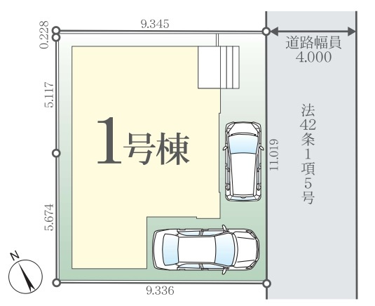 松戸市金ケ作新築戸建【金ケ作小学校:徒歩６分】の区画図|区画配置図