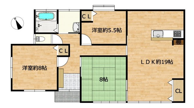 都城市久保原町の中古一戸建の間取り