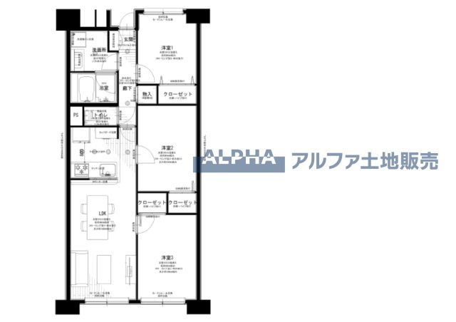 東大和グリーンタウン　１号棟の間取り|【Quiet Comfort】
◆静けさとともに◆
外の喧騒を忘れさせる落ち着きが、日々に余白を生む。ここでの時間が、自然と笑顔を増やしていく。