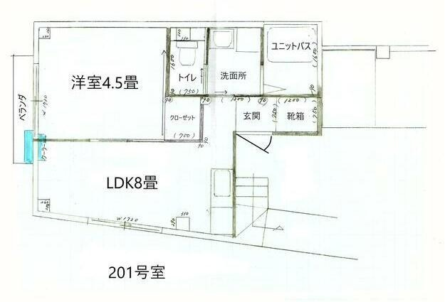 【間取り】 | 高知市本町１丁目 | 201