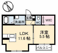 【間取り】 | シャーメゾンひらい　Ａ棟