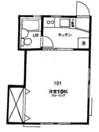 ブルーミーズ若林　南東角部屋　室内洗濯機置場　駅近の間取り