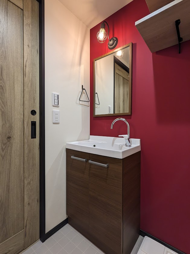 向島テラスの独立洗面台