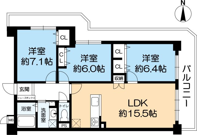 コスモ西宮山手の間取り